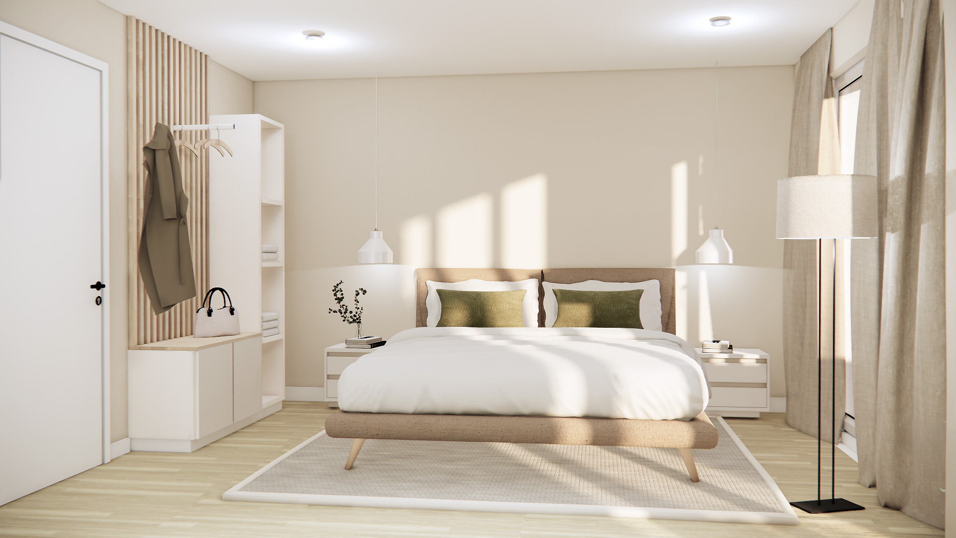 Schlafen klein_ ferienwohnung einrichten lassen schlafzimmer skandinavisch